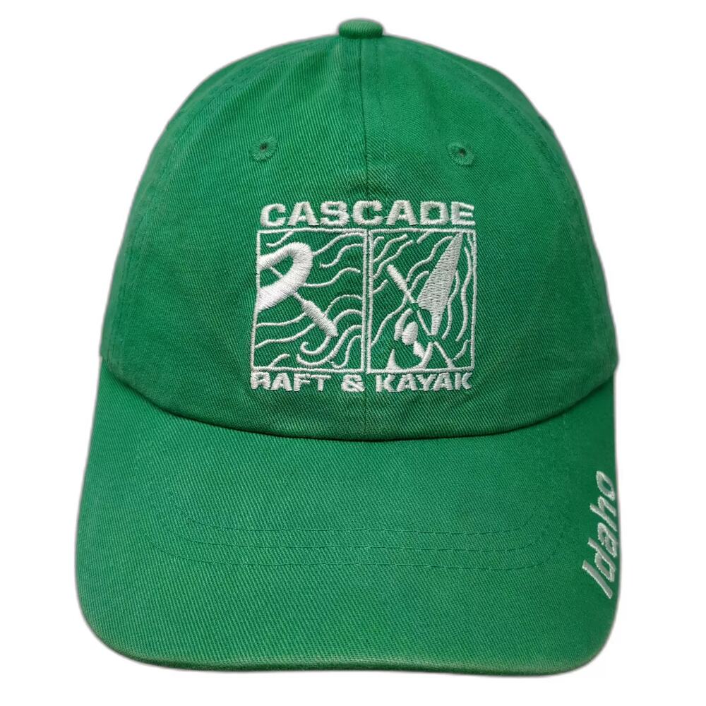 Vie Cascade Raft Kayak Idaho Payette River Green White Baseball Cap Hat OS